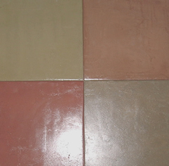 algunos colores microcemento con hidrolaqueado tonos en marr&oacute;n y rojo teja !!!