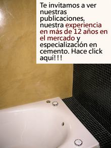 Pared de baño de microcemento con poliuretano